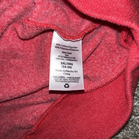 Red Sleighin It Crewneck Christmas Santa Reindeer Holiday Sweatshirt 3XL 54-56 - Picture 4 of 8